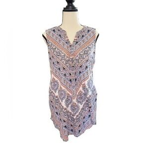 J. Jill Split Neck Paisley Tank